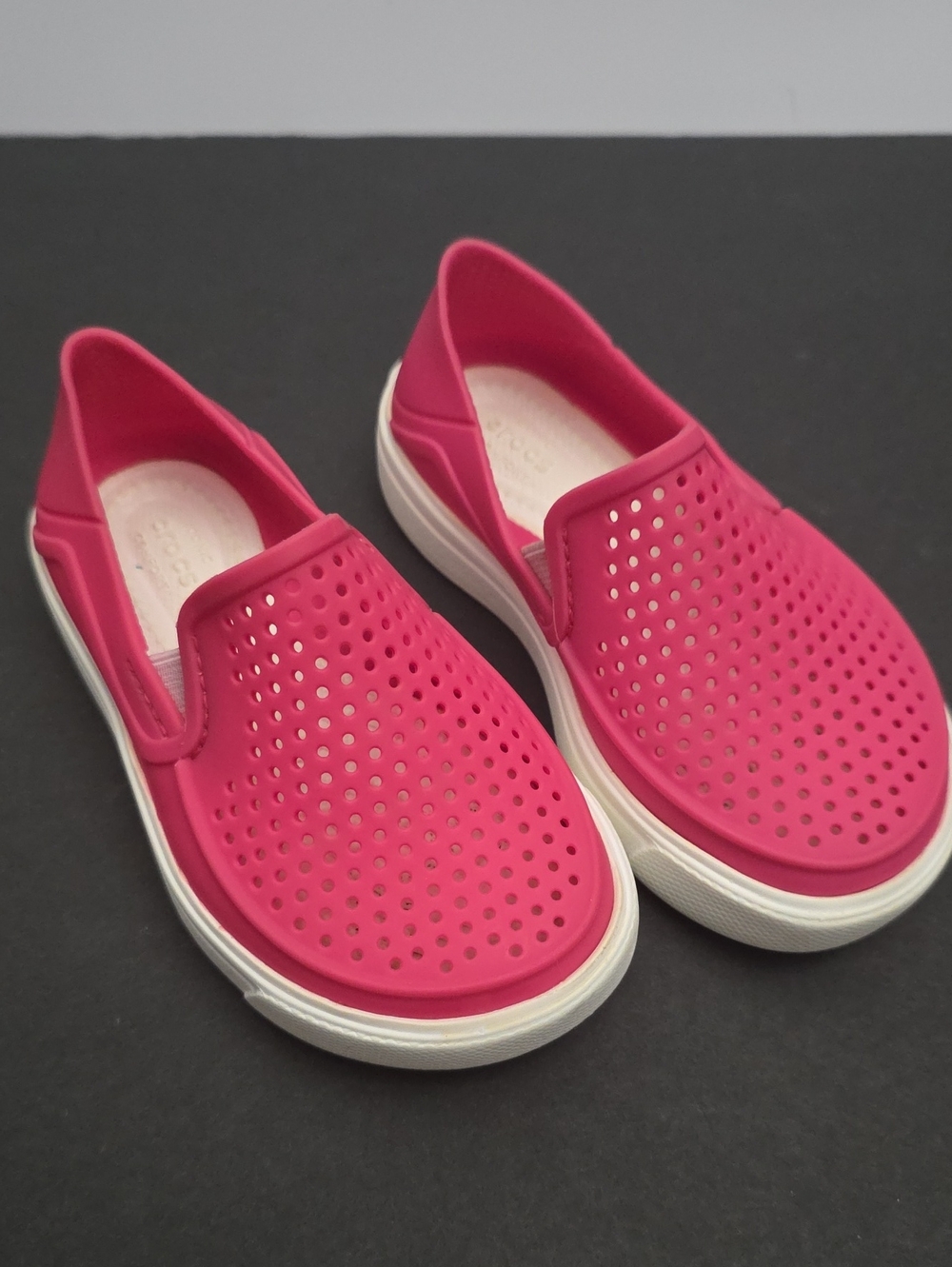 CROCS Kids Hot Pink Slip-On Clog Sneakers